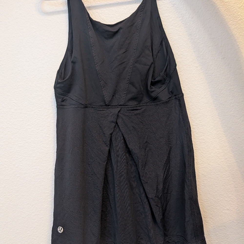 Lululemon Run: Ta Ta Topper Tank Top Black Luxtreme Drawstring